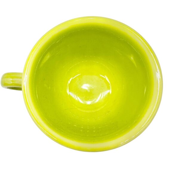 Fiesta Homer Laughlin Cup & 2 Saucers Set in Chartreuse Lead-Free Ceramic USA - Picture 5 of 9